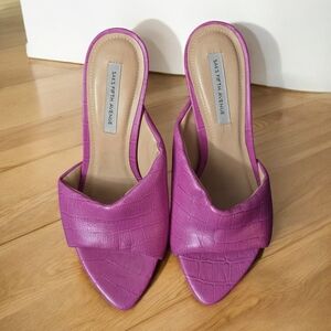 Saks Fifth Avenue Vibrant Fuchsia Purple Slides